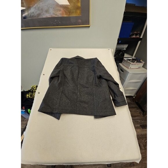 Express Womens Grey Peacoat Petite Small Wool Blend Lined - Picture 7 of 7